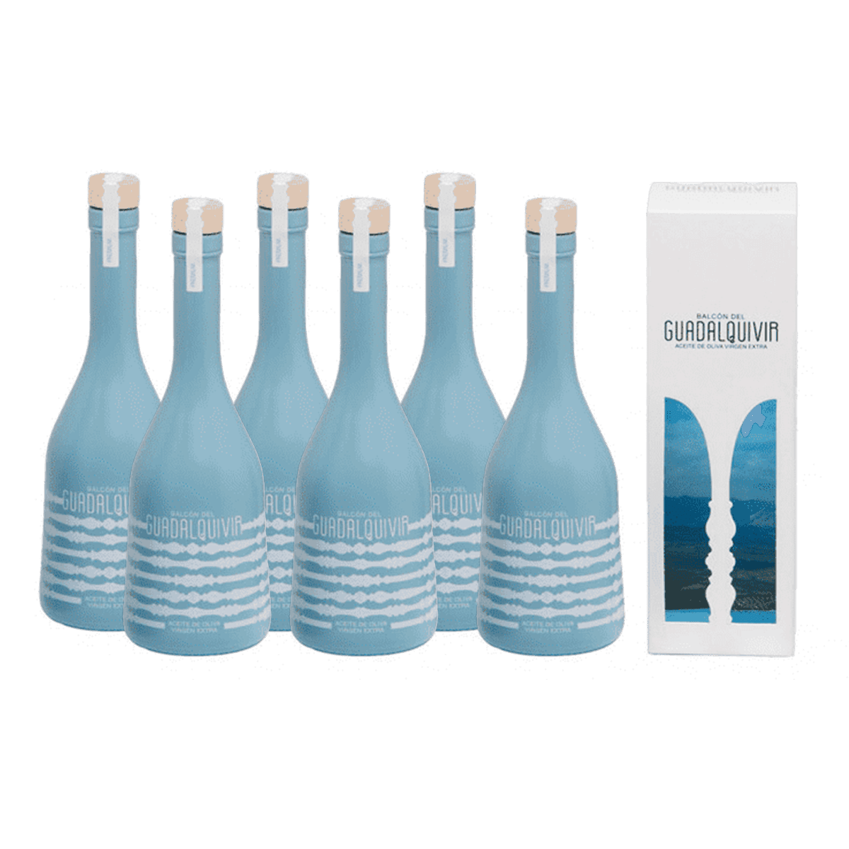 AOVE Premium. Pack de botellas cristal pintado y serigrafiado alta calidad